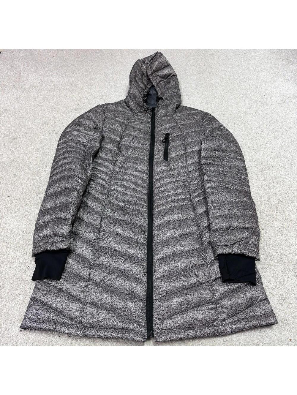 HFX Women's Gray Quilted Hooded Puffer Coat Size Small